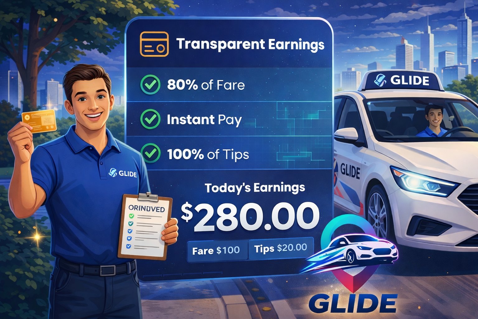 Transparent Earnings with Glide