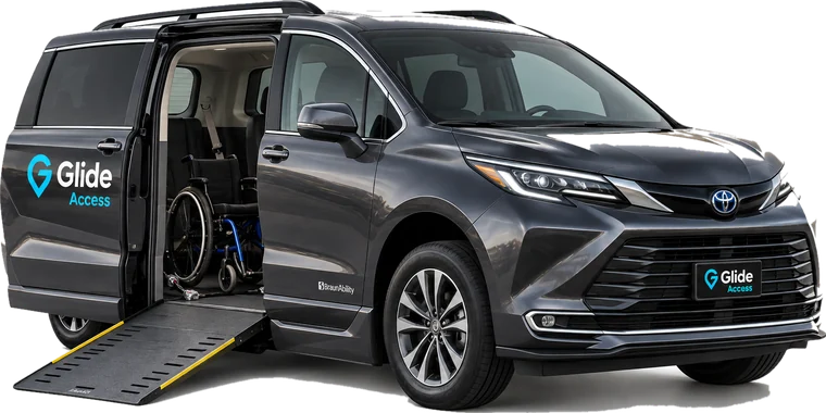 Glide Access wheelchair-accessible van with ramp deployed
